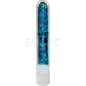 mART Слюда для дизайну в колбі №15 (синій голографічний)