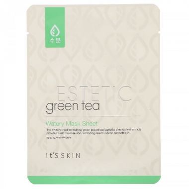 It’s Skin Green Tea Watery Mask Sheet - Тканевая маска для жирной и комбинированной кожи с зеленым чаем, 17 мл