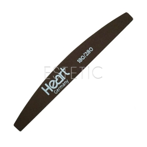 Heart Пилка для ногтей Half TITAN Brown 180/280, толщина 2мм, коричневая (подлежит многоразовой дезинфекции)