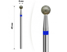 mART Насадка алмазная М-031 Шарик Blue 4 мм (средняя)
