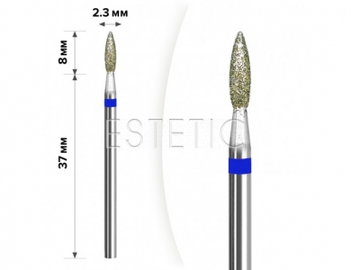 mART Насадка алмазна М-038 Полум'я Blue 2,3*8 мм (середня)