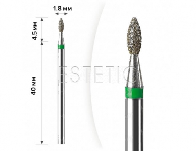 mART Насадка алмазная М-041 Олива Green 1,8*4,5  мм (грубая)