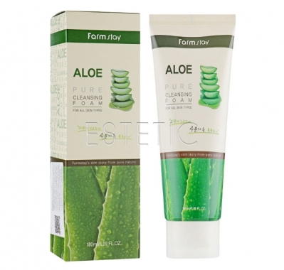 FarmStay Pure Cleansing Foam Aloe - Пенка для умывания с экстрактом алоэ, 180 мл