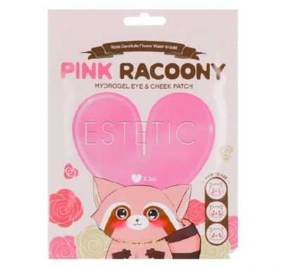 Secret Key Pink Racoony Hydro-Gel Eye & Cheek Patch - Гідрогелеві патчі для очей і скул, 7 г