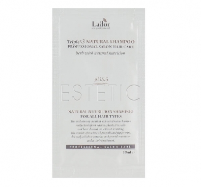 La'dor Triplex Natural Shampoo - Безсульфатний натуральний шампунь, 10 мл (пробник)