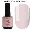 Komilfo Bottle Gel Milky Pink - рідкий гель в пляшці, 15 мл, з пензликом