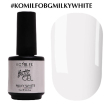 Komilfo Bottle Gel Milky White - жидкий гель в бутылке ,15 мл, с кисточкой