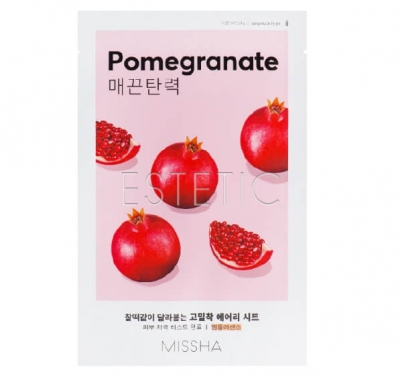 Missha Airy Fit Pomegranate Sheet Mask - Маска для обличчя з екстрактом граната, 19 г