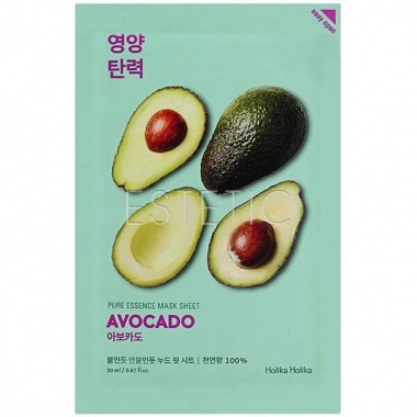 Holika Holika Pure Essence Mask Sheet Avocado - Маска тканевая для лица с экстрактом авокадо, 20 мл