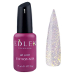 Edlen Professional Top No Wipe Shimmer №1 Diamond - Закрепитель для гель-лака (прозрачный с золотым микроблеском), 17 мл