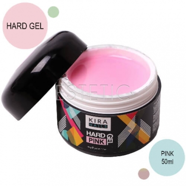 Kira Nails Hard Gel Pink - Гель для моделювання (рожевий), 50 г