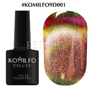 Гель-лак Komilfo 9D Cat’s eye №001 (кораллово-оранжевый, магнитный), 8 мл