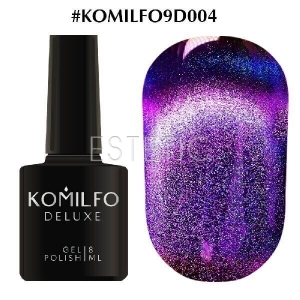 Гель-лак Komilfo 9D Cat’s eye №004 (пурпурно-синий, магнитный), 8 мл