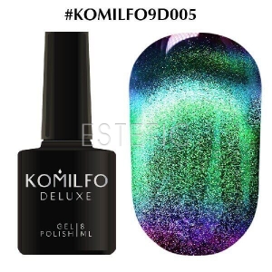 Гель-лак Komilfo 9D Cat’s eye №005 (изумрудно-винный, магнитный), 8 мл