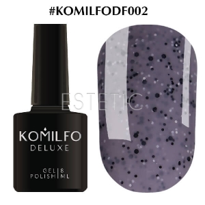 Гель-лак Komilfo Dragon Fruit №DF002 (сірий з вкрапленнями), 8 мл