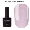 Komilfo Moon Crush Base №104 - Базове покриття (ніжно-рожевий, золоті блискітки, напівпрозорий), 8 мл