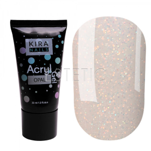 Kira Nails Acryl Gel Opal - Акрил-гель (опал с блестками), 30 г