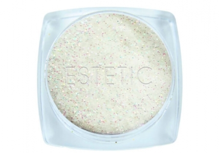 Komilfo блесточки 028E размер 0,3 мм, (белые, красно-оранжевый перелив), 2,5 г