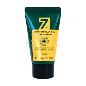May Island 7 Days Secret Centella Cica Cleansing Foam - Пенка очищающая для проблемной и чувствительной кожи с центеллой, 30 мл