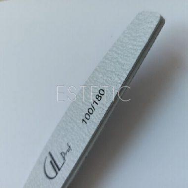 GLprof Пилка для нігтів 100/180 Half Grey, сіра