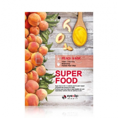 Eyenlip Super Food Peach Mask - Тканинна маска з екстрактом персика, 23 мл