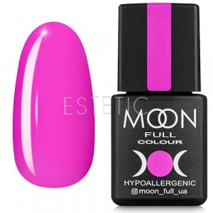 Гель-лак MOON FULL Color Gel Polish №118 (неоново-рожевий, емаль), 8 мл