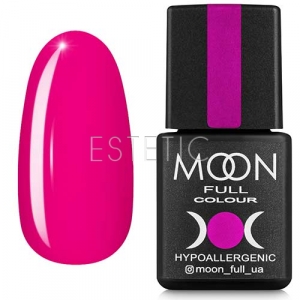Гель-лак MOON FULL Color Gel Polish №122 (яскраво-рожевий з малиновим відливом, емаль), 8 мл