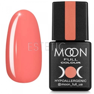 Гель-лак MOON FULL Color Gel Polish №124 (лососево-оранжевый, эмаль), 8 мл