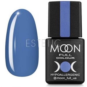 Гель-лак MOON FULL Color Gel Polish №154 (блакитний з сірим підтоном, емаль), 8 мл
