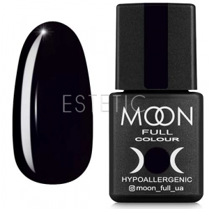 Гель-лак MOON FULL Color Gel Polish №188 (глибокий чорний, емаль), 8 мл