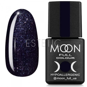 Гель-лак MOON FULL Color Gel Polish №189 (чорний з блискітками), 8 мл