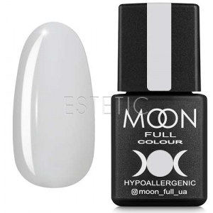 Гель-лак MOON FULL Color Gel Polish №201 (білий напівпрозорий, емаль), 8 мл