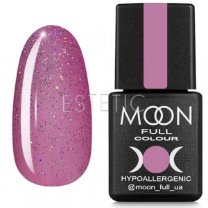 Гель-лак MOON FULL Color Gel Polish №306 (напівпрозорий рожевий з різнобарвним шимером ), 8 мл