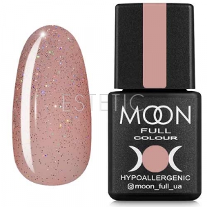 Гель-лак MOON FULL Color Gel Polish №307 (напівпрозорий персиковий з різнобарвним шимером ), 8 мл