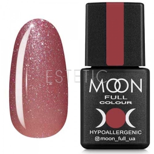 Гель-лак MOON FULL color Gel polish №308 (приглушений рожевий з шиммером), 8 мл
