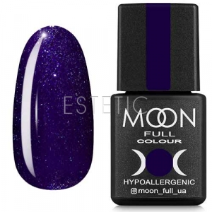 Гель-лак MOON FULL Color Gel Polish №318 (фіолетовий з сріблястим шимером), 8 мл