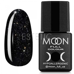 Гель-лак MOON FULL Color Gel Polish №319 (чорно-зелений з сріблястим шимером), 8 мл