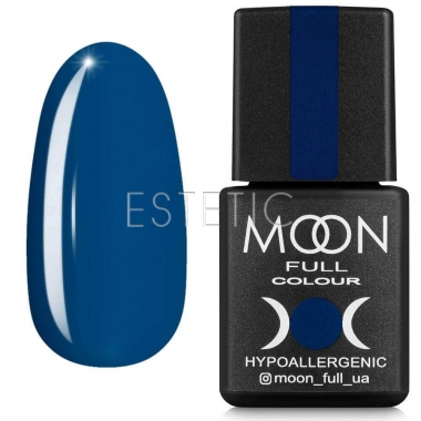 Гель-лак MOON FULL color Gel polish №654 (насичений синій, емаль), 8 мл