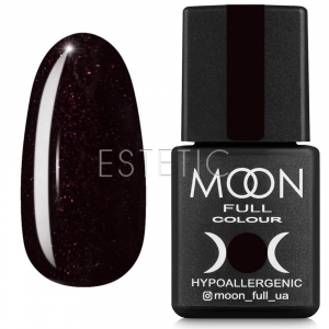 Гель-лак MOON FULL color Gel polish №668 (темно-сливовый с шиммером), 8 мл