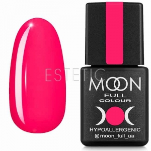 Гель-лак MOON FULL Neon color Gel polish №709 (рожевий насичений, неон), 8 мл