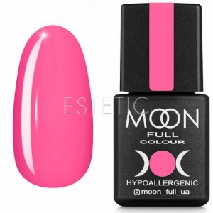 Гель-лак MOON FULL color Gel polish №606 (ярко-розовый, эмаль), 8 мл