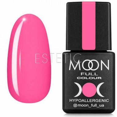 Гель-лак MOON FULL color Gel polish №606 (яскраво-рожевий, емаль), 8 мл