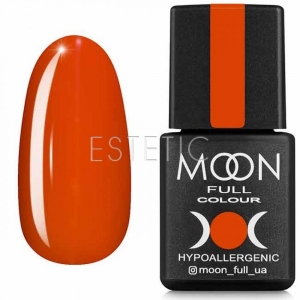 Гель-лак MOON FULL color Gel polish №615 (морквяно-шафрановий, емаль), 8 мл