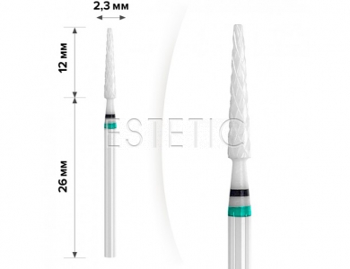 Керамическая фреза М-211 Конус тонкий Green 2.3*12