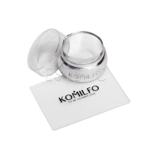 Komilfo Штамп и скрапер (прозрачный) 5*7 см
