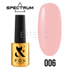 Гель-лак F.O.X Spectrum Gel Vinyl № 006 Skin (бежево-рожевий, емаль), 7 мл