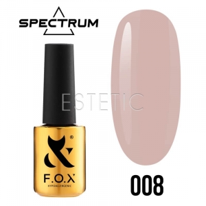 Гель-лак F.O.X Spectrum Gel Vinyl № 008 Mantra (бежевый, эмаль), 7 мл