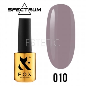 Гель-лак F.O.X Spectrum Gel Vinyl № 010 Unbroken (серо-сиреневый, эмаль), 7 мл
