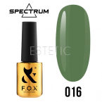 Гель-лак F.O.X Spectrum Gel Vinyl № 016 Vegan (приглушений зелений, емаль), 7 мл