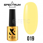 Гель-лак F.O.X Spectrum Gel Vinyl № 019 Ease (желтый, эмаль), 7 мл